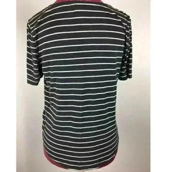 H&M Basic Top Size Medium Gray White Stripes - Picture 4 of 8